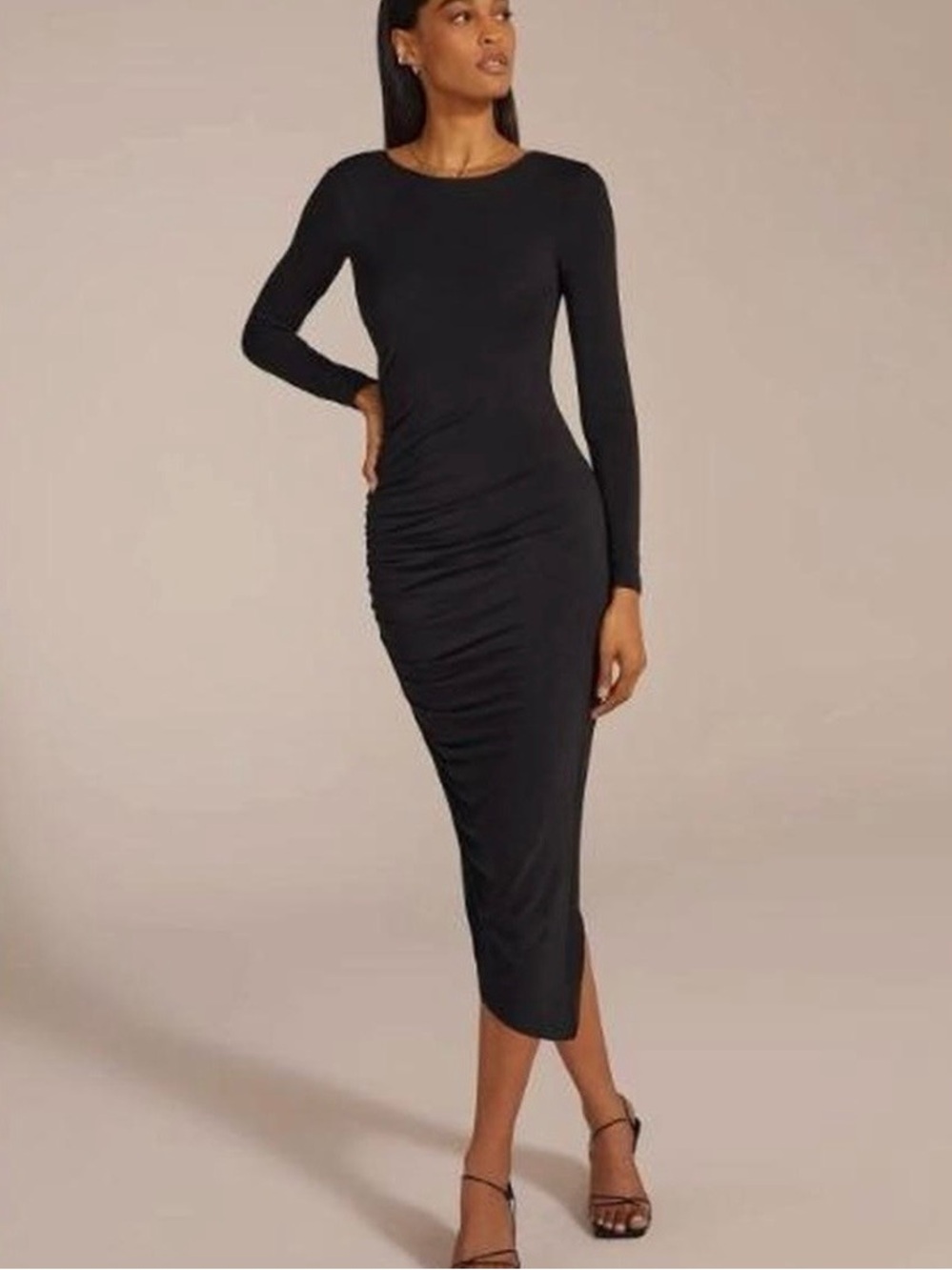 Favorite Daughter Black It’s Getting Serious Midi Dress |XL